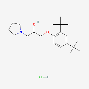 1-(2,4-Di-tert-butylphenoxy)-3-(pyrrolidin-1-yl)propan-2-ol hydrochloride