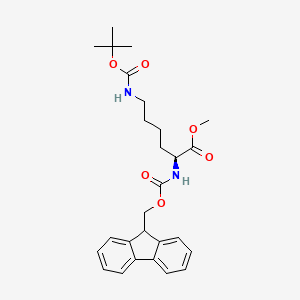 molecular formula C27H34N2O6 B2981254 (S)-Methyl 2-((((9H-fluoren-9-yl)methoxy)carbonyl)amino)-6-((tert-butoxycarbonyl)amino)hexanoate CAS No. 172846-56-9