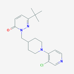 molecular formula C19H25ClN4O B2981259 6-Tert-butyl-2-{[1-(3-chloropyridin-4-yl)piperidin-4-yl]methyl}-2,3-dihydropyridazin-3-one CAS No. 2097865-43-3