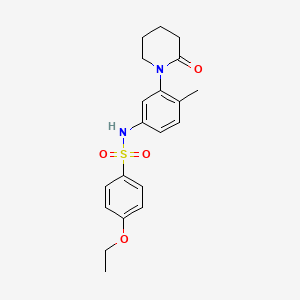 molecular formula C20H24N2O4S B2981260 4-乙氧基-N-(4-甲基-3-(2-氧代哌啶-1-基)苯基)苯磺酰胺 CAS No. 941939-69-1