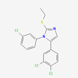 molecular formula C17H13Cl3N2S B2981272 1-(3-氯苯基)-5-(3,4-二氯苯基)-2-(乙硫基)-1H-咪唑 CAS No. 1207025-09-9