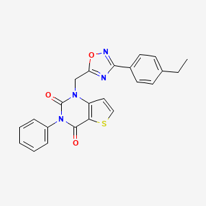 molecular formula C23H18N4O3S B2981291 2-(1-oxo-4-thiomorpholin-4-ylphthalazin-2(1H)-yl)-N-[2-(trifluoromethyl)phenyl]acetamide CAS No. 1226451-49-5