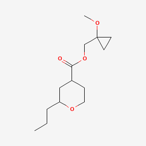 molecular formula C14H24O4 B2981293 (1-Methoxycyclopropyl)methyl 2-propyloxane-4-carboxylate CAS No. 2551120-31-9