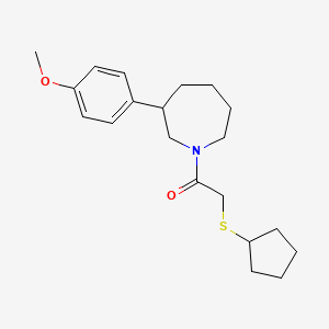 2-(Cyclopentylthio)-1-(3-(4-methoxyphenyl)azepan-1-yl)ethanone
