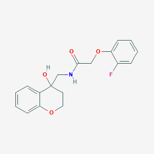 molecular formula C18H18FNO4 B2981302 2-(2-fluorophenoxy)-N-((4-hydroxychroman-4-yl)methyl)acetamide CAS No. 1396843-30-3