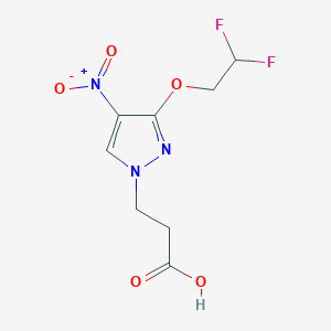 3-[3-(2,2-difluoroethoxy)-4-nitro-1H-pyrazol-1-yl]propanoic acid