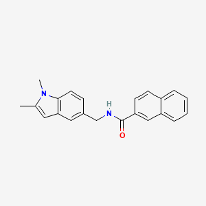 molecular formula C22H20N2O B2981308 N-((1,2-dimethyl-1H-indol-5-yl)methyl)-2-naphthamide CAS No. 852137-54-3