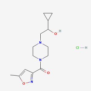 (4-(2-Cyclopropyl-2-hydroxyethyl)piperazin-1-yl)(5-methylisoxazol-3-yl)methanone hydrochloride