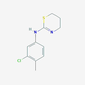 molecular formula C11H13ClN2S B2981316 N-(3-chloro-4-methylphenyl)-5,6-dihydro-4H-1,3-thiazin-2-amine CAS No. 380346-27-0