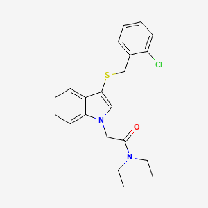 2-(3-((2-chlorobenzyl)thio)-1H-indol-1-yl)-N,N-diethylacetamide