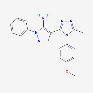 4-[4-(4-methoxyphenyl)-5-methyl-4H-1,2,4-triazol-3-yl]-1-phenyl-1H-pyrazol-5-amine