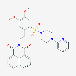 2-(4,5-dimethoxy-2-((4-(pyridin-2-yl)piperazin-1-yl)sulfonyl)phenethyl)-1H-benzo[de]isoquinoline-1,3(2H)-dione
