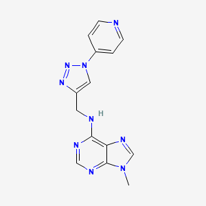 9-Methyl-N-[(1-pyridin-4-yltriazol-4-yl)methyl]purin-6-amine