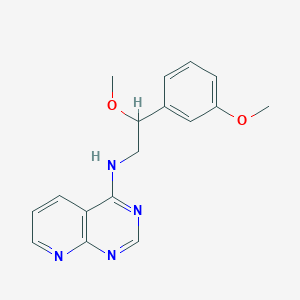 molecular formula C17H18N4O2 B2981335 N-[2-Methoxy-2-(3-methoxyphenyl)ethyl]pyrido[2,3-d]pyrimidin-4-amine CAS No. 2380011-09-4