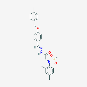 molecular formula C26H29N3O4S B298134 N-(2,4-dimethylphenyl)-N-[2-(2-{4-[(4-methylbenzyl)oxy]benzylidene}hydrazino)-2-oxoethyl]methanesulfonamide 