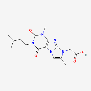 2-(3-isopentyl-1,7-dimethyl-2,4-dioxo-1,2,3,4-tetrahydro-8H-imidazo[2,1-f]purin-8-yl)acetic acid