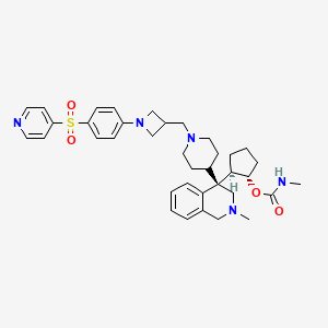 molecular formula C37H47N5O4S B2981345 (1S,2R)-2-[(4S)-2-methyl-4-{1-[(1-{4-[(pyridin-4-yl)sulfonyl]phenyl}azetidin-3-yl)methyl]piperidin-4-yl}-1,2,3,4-tetrahydroisoquinolin-4-yl]cyclopentyl methylcarbamate CAS No. 2363165-42-6