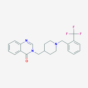 3-[[1-[[2-(Trifluoromethyl)phenyl]methyl]piperidin-4-yl]methyl]quinazolin-4-one