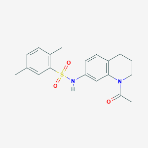 molecular formula C19H22N2O3S B2981350 N-(1-acetyl-3,4-dihydro-2H-quinolin-7-yl)-2,5-dimethylbenzenesulfonamide CAS No. 898439-31-1
