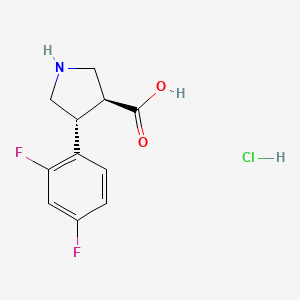(3S,4R)-4-(2,4-Difluorophenyl)pyrrolidine-3-carboxylic acid;hydrochloride