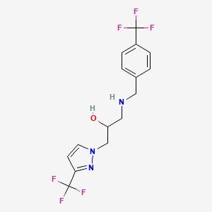 1-[[4-(Trifluoromethyl)phenyl]methylamino]-3-[3-(trifluoromethyl)pyrazol-1-yl]propan-2-ol