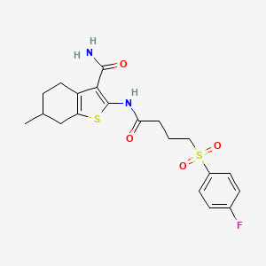 2-(4-((4-Fluorophenyl)sulfonyl)butanamido)-6-methyl-4,5,6,7-tetrahydrobenzo[b]thiophene-3-carboxamide