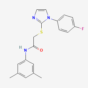 N-(3,5-dimethylphenyl)-2-[1-(4-fluorophenyl)imidazol-2-yl]sulfanylacetamide