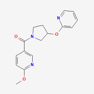 (6-Methoxypyridin-3-yl)(3-(pyridin-2-yloxy)pyrrolidin-1-yl)methanone