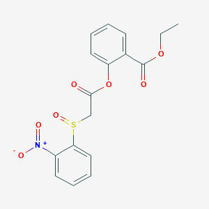 Ethyl 2-[2-(2-nitrophenyl)sulfinylacetyl]oxybenzoate