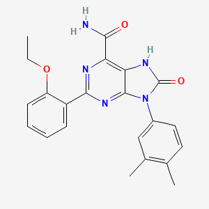 9-(3,4-dimethylphenyl)-2-(2-ethoxyphenyl)-8-oxo-8,9-dihydro-7H-purine-6-carboxamide