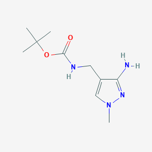 tert-butyl N-[(3-amino-1-methyl-1H-pyrazol-4-yl)methyl]carbamate