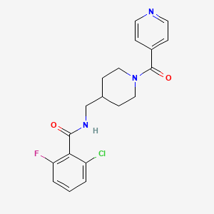 2-chloro-6-fluoro-N-((1-isonicotinoylpiperidin-4-yl)methyl)benzamide