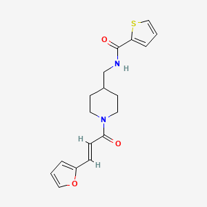(E)-N-((1-(3-(furan-2-yl)acryloyl)piperidin-4-yl)methyl)thiophene-2-carboxamide