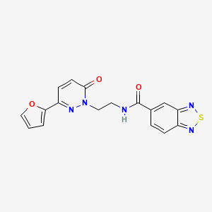 N-(2-(3-(furan-2-yl)-6-oxopyridazin-1(6H)-yl)ethyl)benzo[c][1,2,5]thiadiazole-5-carboxamide