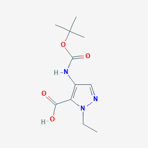 2-Ethyl-4-[(2-methylpropan-2-yl)oxycarbonylamino]pyrazole-3-carboxylic acid