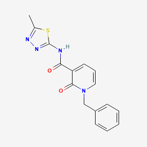 molecular formula C16H14N4O2S B2981400 1-苄基-N-(5-甲基-1,3,4-噻二唑-2-基)-2-氧代-1,2-二氢吡啶-3-甲酰胺 CAS No. 946353-57-7
