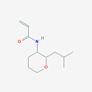 molecular formula C12H21NO2 B2981410 N-[2-(2-Methylpropyl)oxan-3-yl]prop-2-enamide CAS No. 2305537-48-6