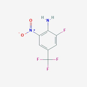 molecular formula C7H4F4N2O2 B2981411 2-Fluoro-6-nitro-4-(trifluoromethyl)aniline CAS No. 1217304-18-1
