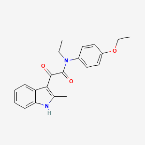 molecular formula C21H22N2O3 B2981412 N-(4-ethoxyphenyl)-N-ethyl-2-(2-methyl-1H-indol-3-yl)-2-oxoacetamide CAS No. 862813-73-8