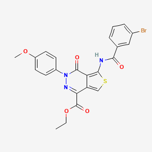 molecular formula C23H18BrN3O5S B2981415 Ethyl 5-(3-bromobenzamido)-3-(4-methoxyphenyl)-4-oxo-3,4-dihydrothieno[3,4-d]pyridazine-1-carboxylate CAS No. 851952-02-8