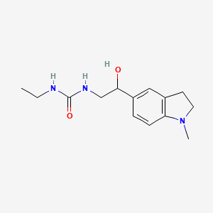 molecular formula C14H21N3O2 B2981419 1-乙基-3-(2-羟基-2-(1-甲基吲哚-5-基)乙基)脲 CAS No. 1705755-20-9