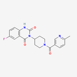 6-fluoro-3-(1-(6-methylnicotinoyl)piperidin-4-yl)quinazoline-2,4(1H,3H)-dione