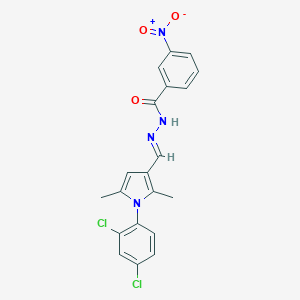 molecular formula C20H16Cl2N4O3 B298143 N'-{[1-(2,4-dichlorophenyl)-2,5-dimethyl-1H-pyrrol-3-yl]methylene}-3-nitrobenzohydrazide 