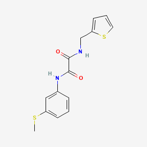 molecular formula C14H14N2O2S2 B2981431 N1-(3-(甲硫基)苯基)-N2-(噻吩-2-基甲基)草酰胺 CAS No. 941980-45-6