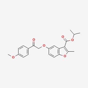 molecular formula C22H22O6 B2981440 Propan-2-yl 5-[2-(4-methoxyphenyl)-2-oxoethoxy]-2-methyl-1-benzofuran-3-carboxylate CAS No. 308295-20-7