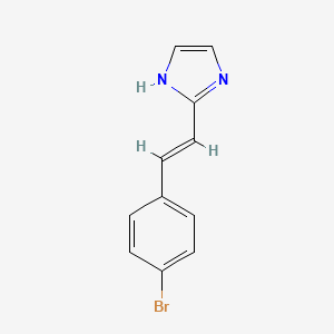 molecular formula C11H9BrN2 B2981442 2-[(E)-2-(4-bromophenyl)ethenyl]-1H-imidazole CAS No. 339106-78-4