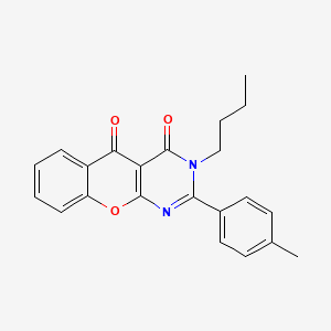 molecular formula C22H20N2O3 B2981457 3-butyl-2-(p-tolyl)-3H-chromeno[2,3-d]pyrimidine-4,5-dione CAS No. 883956-07-8