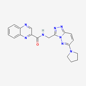 N-((6-(pyrrolidin-1-yl)-[1,2,4]triazolo[4,3-b]pyridazin-3-yl)methyl)quinoxaline-2-carboxamide