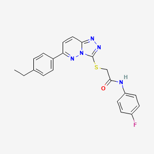 2-((6-(4-ethylphenyl)-[1,2,4]triazolo[4,3-b]pyridazin-3-yl)thio)-N-(4-fluorophenyl)acetamide