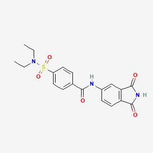 molecular formula C19H19N3O5S B2981482 4-(diethylsulfamoyl)-N-(1,3-dioxoisoindol-5-yl)benzamide CAS No. 307336-60-3
